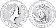 Australia 1 Dollar Australian Kookaburra, 1 OZ,BU, Silver -