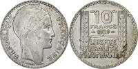 France 10 Francs Turin, Paris, Silver, Gadoury:801, KM:878 -