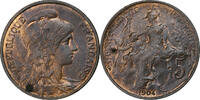 France 5 Centimes Dupuis, Paris, Bronze, Gadoury:165, KM:842 -