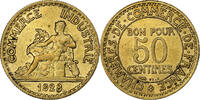 France 50 Centimes Chambre de commerce, Paris, Aluminum-Bronze -