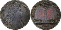 France betaalpenning Louis XIV, Parties et Revenus Casuels, Copper -