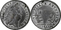 France betaalpenning Louis XIV, Trésor Royal, Silver Plated Copper -