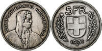 Switzerland 5 Francs Bern, Silver, KM:40 -