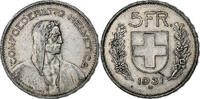 Switzerland 5 Francs Bern, Silver, KM:40 -