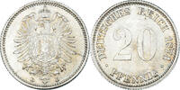 GERMANY - EMPIRE 20 Pfennig Coin, Wilhelm I, Munich, Silver -