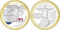 France Medaille Brasil, Terra de Futebol, Football, Copper Gilt -