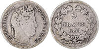 France 2 Francs Coin, Louis-Philippe, Strasbourg, Silver -