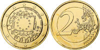 Finland 2 Euro 30 ans Drapeau européen, Bi-Metallic -