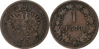 Austria Kreuzer Coin, Franz Joseph I, Copper, KM:2186 -