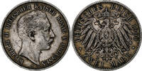 GERMANY - EMPIRE 2 Mark PRUSSIA, Wilhelm II, Berlin, Silver -