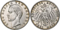 German States 3 Mark Coin, BAVARIA, Otto, Munich, Silver -