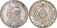 German States 2 Mark PRUSSIA, Wilhelm II, Berlin, Silver -
