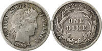 United States Dime Barber Dime, U.S. Mint, Silver, KM:113 -