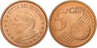 VATICAN CITY 5 Euro Cent John Paul II, Jean-Paul II, Rome, Copper Plated -