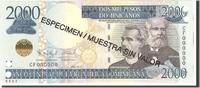 Dominican Republic 2000 Pesos Dominicanos Banknote, Undated, KM:187s -