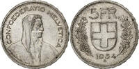 Switzerland 5 Francs Bern, Silver, KM:40 -