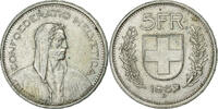 Switzerland 5 Francs Bern, Silver, KM:40 -