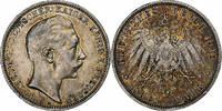 German States 3 Mark PRUSSIA, Wilhelm II, Berlin, Silver -