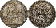 Peru Sol Philadelphia, Silver, KM:218.1 -