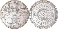 France 10 Euro Bretagne, Silver -