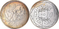 France 10 Euro Centenaire du décès d'Auguste Rodin, Silver -