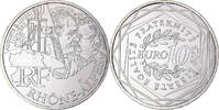 France 10 Euro Rhône-Alpes, Silver -