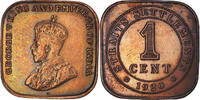 Malaysia Cent Coin, George V, Bronze -