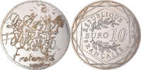 France 10 Euro Paris, Sempé Fraternité Été, Silver -
