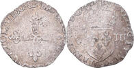 France 1/8 Ecu Coin, Henri III, Rennes, Silver, Gadoury:485 -