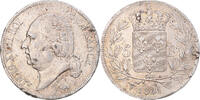 France 5 Francs Coin, Louis XVIII, Lille, Silver, Gadoury:577 -