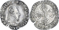France 1/4 Franc au col plat Coin, Henri III, Rennes, Silver -