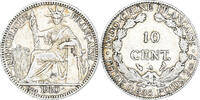 FRENCH INDO-CHINA 10 Cents Coin, Paris, Silver, KM:9 -