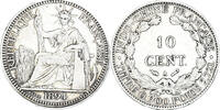 FRENCH INDO-CHINA 10 Cents Coin, Paris, Silver, KM:2 -