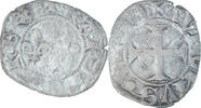 France Denier Tournois Coin, Charles VI, 2nd Emission -
