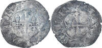 France Denier Tournois Coin, Charles VI, 2nd Emission -
