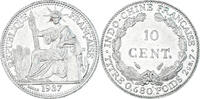 FRENCH INDO-CHINA 10 Cents Coin, Silver, KM:16.2 -