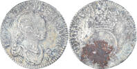 France 1/2 Écu Vertugadin Coin, Louis XV, Paris, Silver -