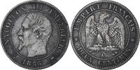 France 2 Centimes Coin, Napoleon III, Paris, Bronze -