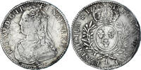 France 1/2 Ecu aux branches d'olivier Coin, Louis XV, Bayonne -