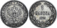 Finland Markka Coin, Alexander II, Helsinki, Silver, KM:3.2 -