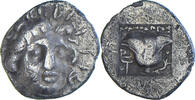 Hemidrachm Coin, Islands off Caria, Rhodes, Silver -