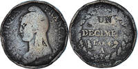France 1 Décime Coin, Dupré, Paris, Modification du 2 décimes -