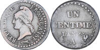 France Centime Coin, Dupré, Paris, Copper, KM:646 -