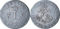 France Double Sol Coin, Louis XV, Reims, Billon, Gadoury:281 -