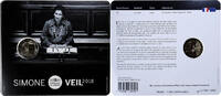 France 2 Euro Simone Veil, Monnaie de Paris, Coin card.FDC -