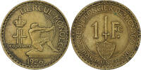 Monaco 1 Franc Coin, Louis II, Poissy, Cupro-Aluminium -