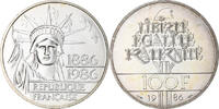 France 100 Francs Coin, Statue de la Liberté, Paris, BU -