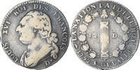 France 12 deniers françois Louis XVI, Dijon, Copper -
