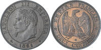 France 2 Centimes Napoleon III, Strasbourg, Bronze, KM:796.5 -