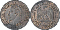 France 2 Centimes Napoleon III, Paris, Bronze, KM:796.4 -